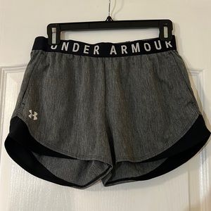Under Armour Gray and Black Athletic Shorts